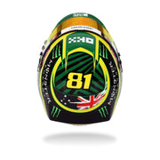 Top View of the Bell Oscar Piastri 1:2 Scale F1 Mini Helmet - 2026 F1 Australian GP at FAST RACER