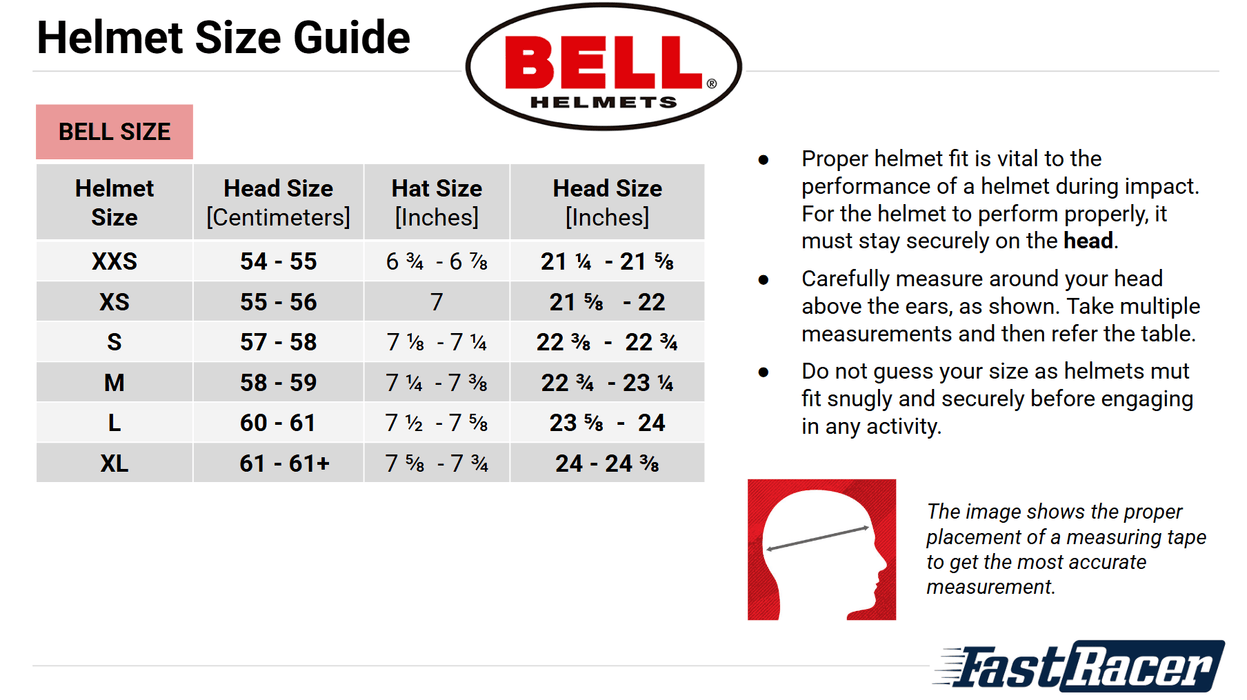 Bell RS7 - K PRO Kart Helmet - Snell K2025 / FIA - FAST RACER