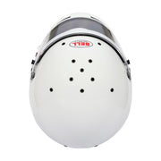 Top view of the Bell RS7 - K PRO Kart Helmet - Snell K2025 / FIA in White color at FAST RACER