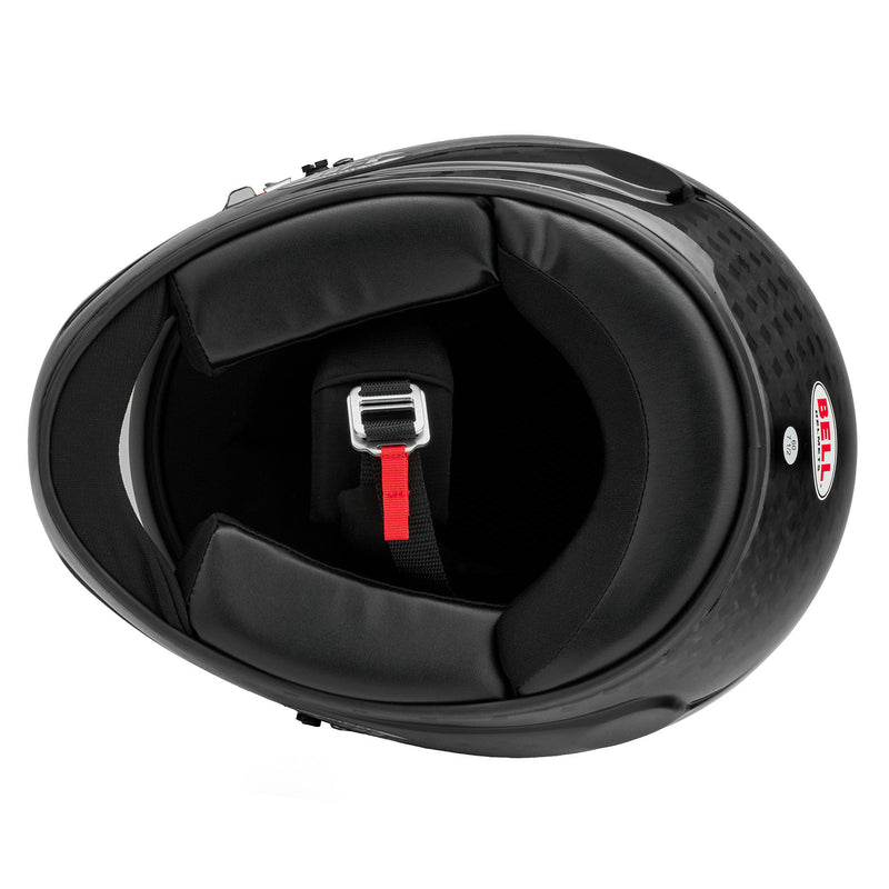 Lining view of the Bell RS7 - K ULTRA Carbon Kart Helmet - Snell K2025 / FIA at FAST RACER