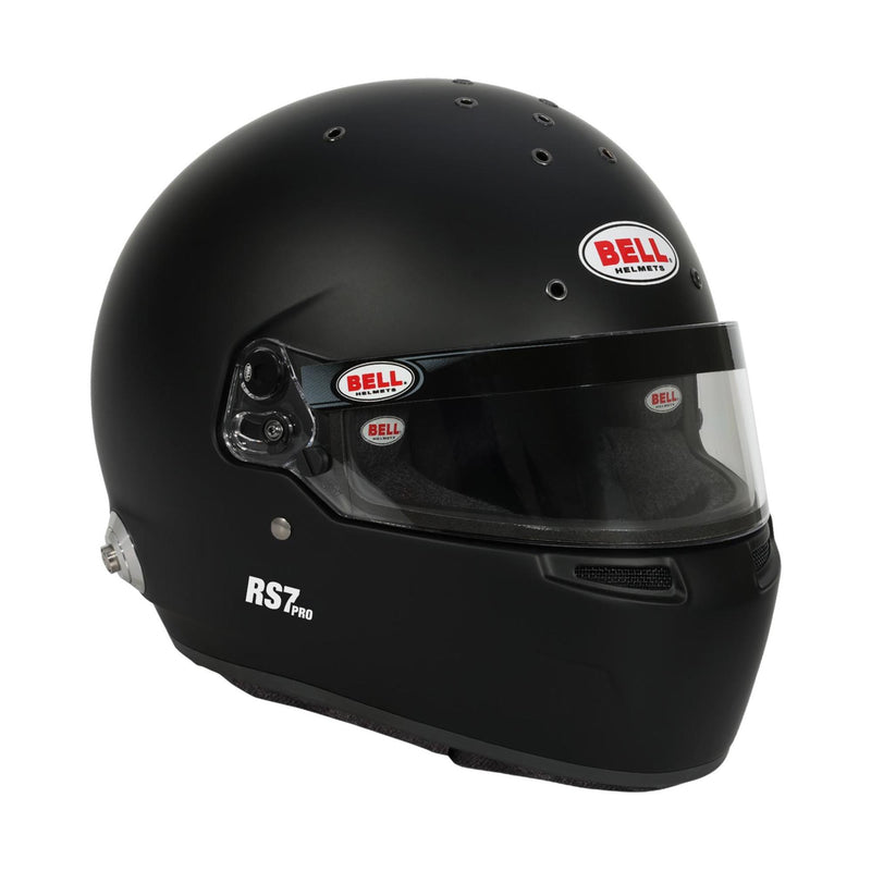 Main right View of Bell RS7 PRO Racing Helmet Snell SA2025 and FIA 8859-2024 Certified in Black color at FAST RACER
