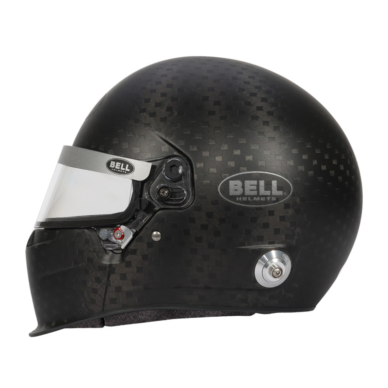 Full left view of the Bell RS7 X - LITE ULTRA Carbon Racing Helmet - Snell SA2025 in Black color at  FAST RACER