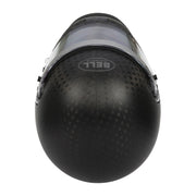 Top view of the Bell RS7 X - LITE ULTRA Carbon Racing Helmet - Snell SA2025 in Black color at  FAST RACER