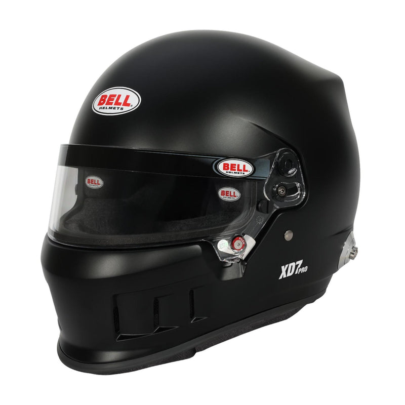 Main left view of the Bell XD7 PRO Dirt Track & Open Wheel Racing Helmet - Snell SA2025 in Black color at FAST RACER
