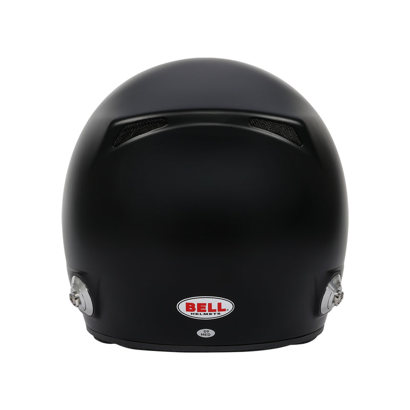 Rear view of the Bell XD7 PRO Dirt Track & Open Wheel Racing Helmet - Snell SA2025 in Black color at FAST RACER