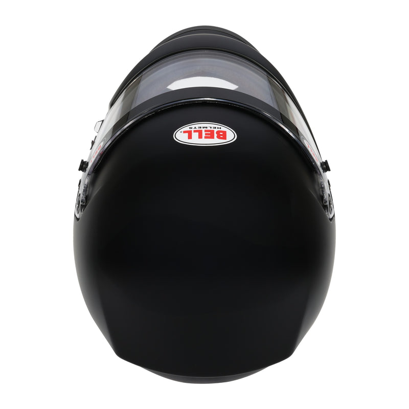 Top view of the Bell XD7 PRO Dirt Track & Open Wheel Racing Helmet - Snell SA2025 in Black color at FAST RACER