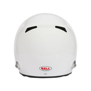 Rear view of the Bell XD7 PRO Dirt Track & Open Wheel Racing Helmet - Snell SA2025 in White color at FAST RACER