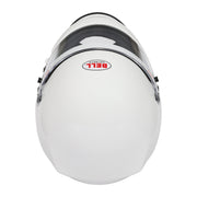 Top view of the Bell XD7 PRO Dirt Track & Open Wheel Racing Helmet - Snell SA2025 in White color at FAST RACER