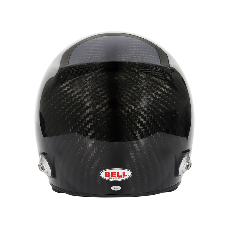 Rear view of the Bell XD7 ULTRA Carbon Dirt Track & Open Wheel Racing Helmet - Snell SA2025 / FIA at FAST RACER