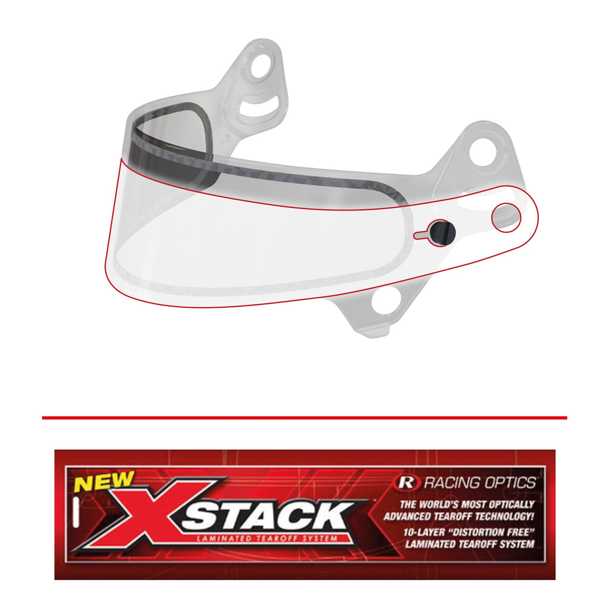 Bell SE07 Shield Tearoffs (VP) Racing Optics X Stack For Bell HP7