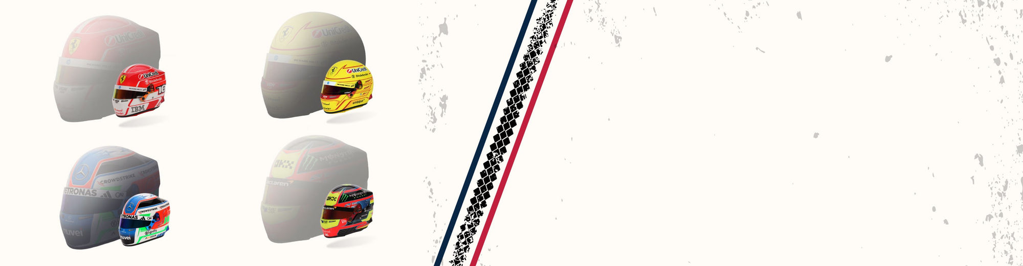 Half Scale Mini Helmets From Top Motorsports Leagues as Formula 1®, Formula E®, IndyCar and More - FAST RACER