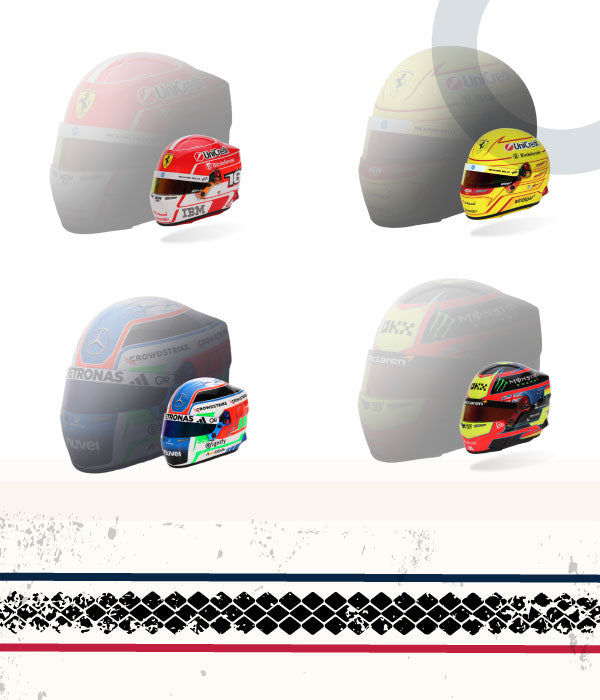 Half Scale Mini Helmets From Top Motorsports Leagues as Formula 1®, Formula E®, IndyCar and More - FAST RACER