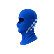 Side view of the Fast Racer Karting Balaclava Graphic 1 in Blue Color