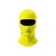 Front view of Fast Racer Karting Balaclava Graphic 1 in Yellow Color