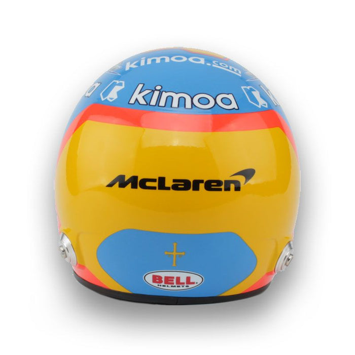 Bell 1:2 Scale Mini Helmet Fernando Alonso 2019 Indy 500 - Back View - Fast Racer