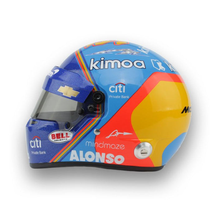 Bell 1:2 Scale Mini Helmet Fernando Alonso 2019 Indy 500 - Right View - Fast Racer