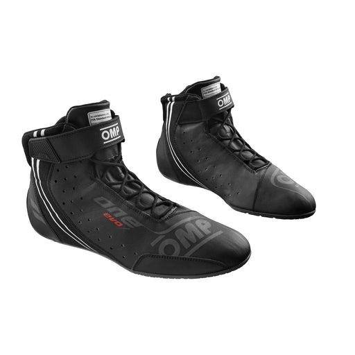 OMP One Evo X Racing Shoes FIA - 2024 Colors - Black Pair - Fast Racer