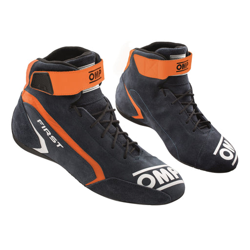 OMP FIRST Racing Shoes FIA - Naby Blue/Orange - Fast Racer