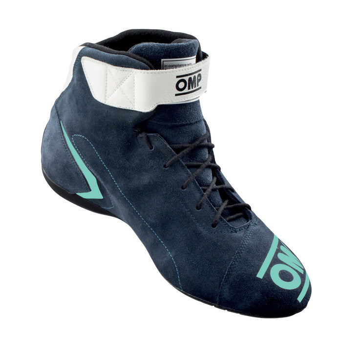 OMP FIRST Racing Shoes FIA - Navy Blue/Tiffany - Internal - Fast Racer