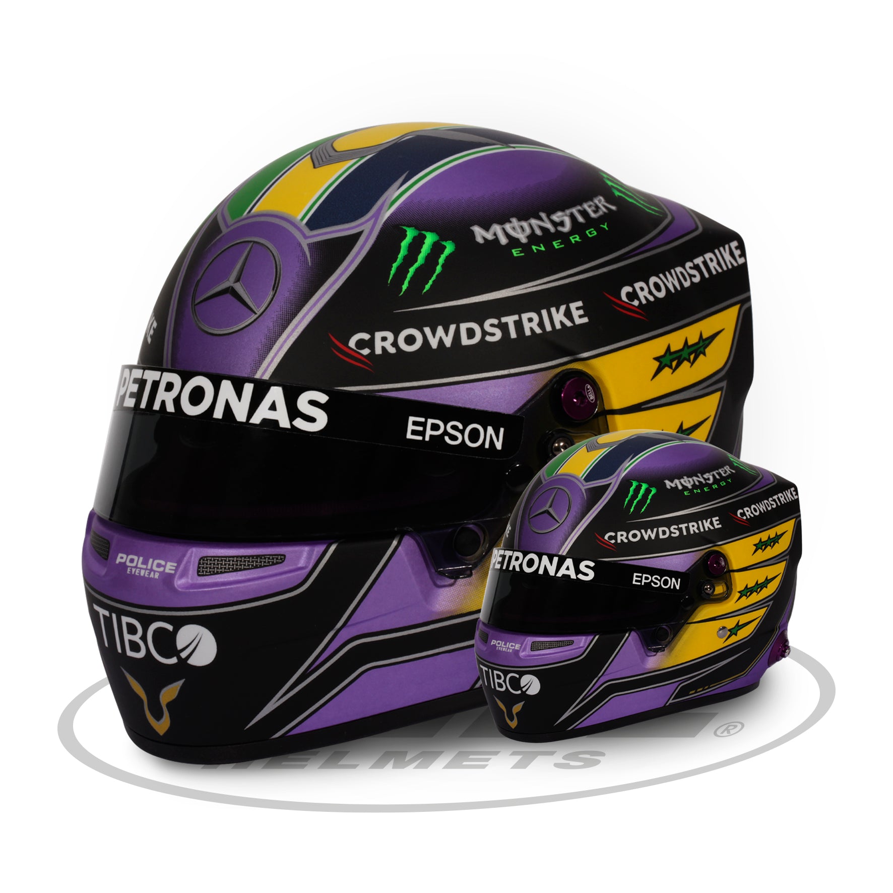 Bell 1:2 Scale Mini Helmet Lewis Hamilton Brazil GP 2021 - Fast