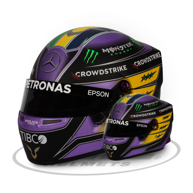 Bell 1:2 Scale Mini Helmet Lewis Hamilton Brazil GP 2021 - FAST RACER