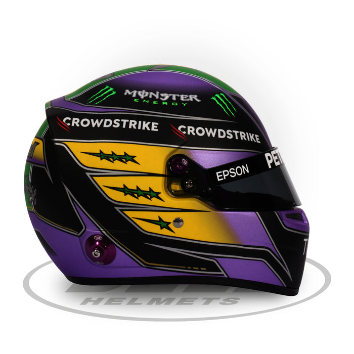 Bell 1:2 Scale Mini Helmet Lewis Hamilton Brazil GP 2021 - Right - Fast Racer