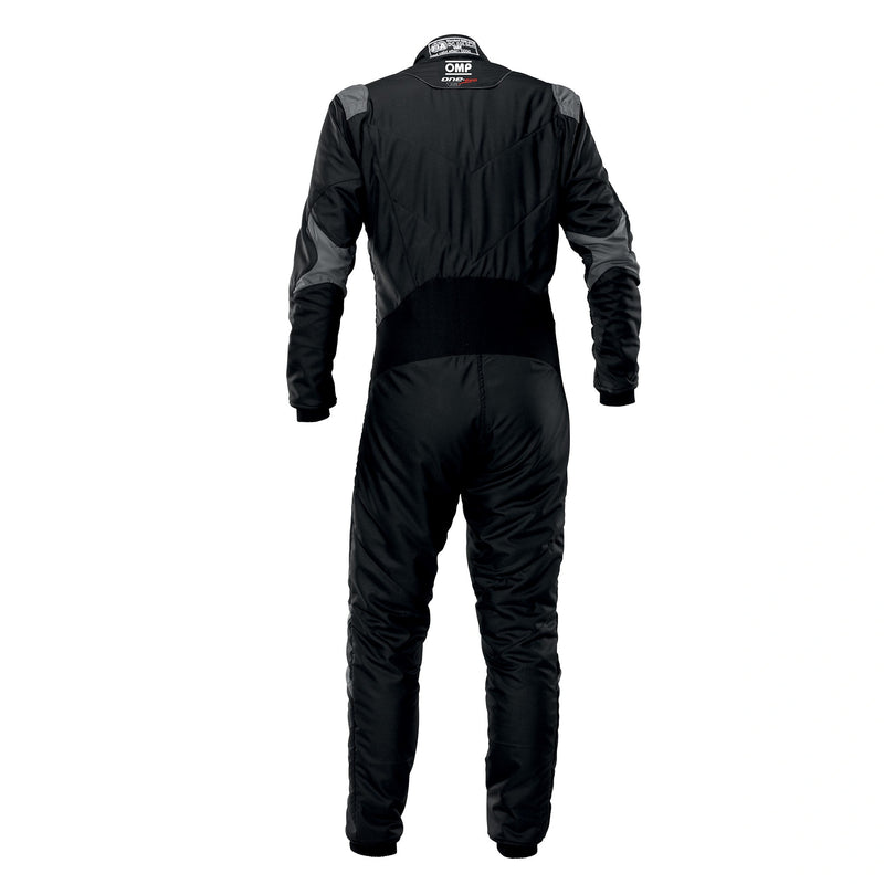 Full back view of the ONE EVO AIR SUIT FIA in Black color at Fast Racer.