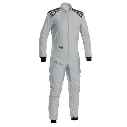 Side right view of the ONE EVO AIR SUIT FIA in Silver/Black color at Fast Racer.