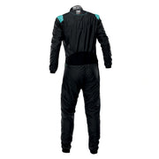 Back view of OMP ONE-S AIR Racing Suit FIA in Nero/Pertronas color at FAST RACER.