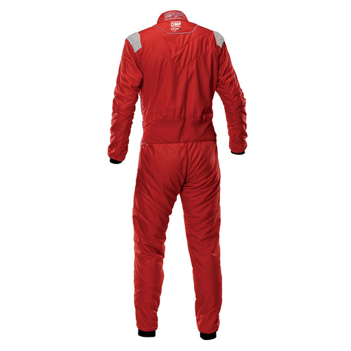 Back view of OMP ONE-S AIR Racing Suit FIA in Red color at FAST RACER.