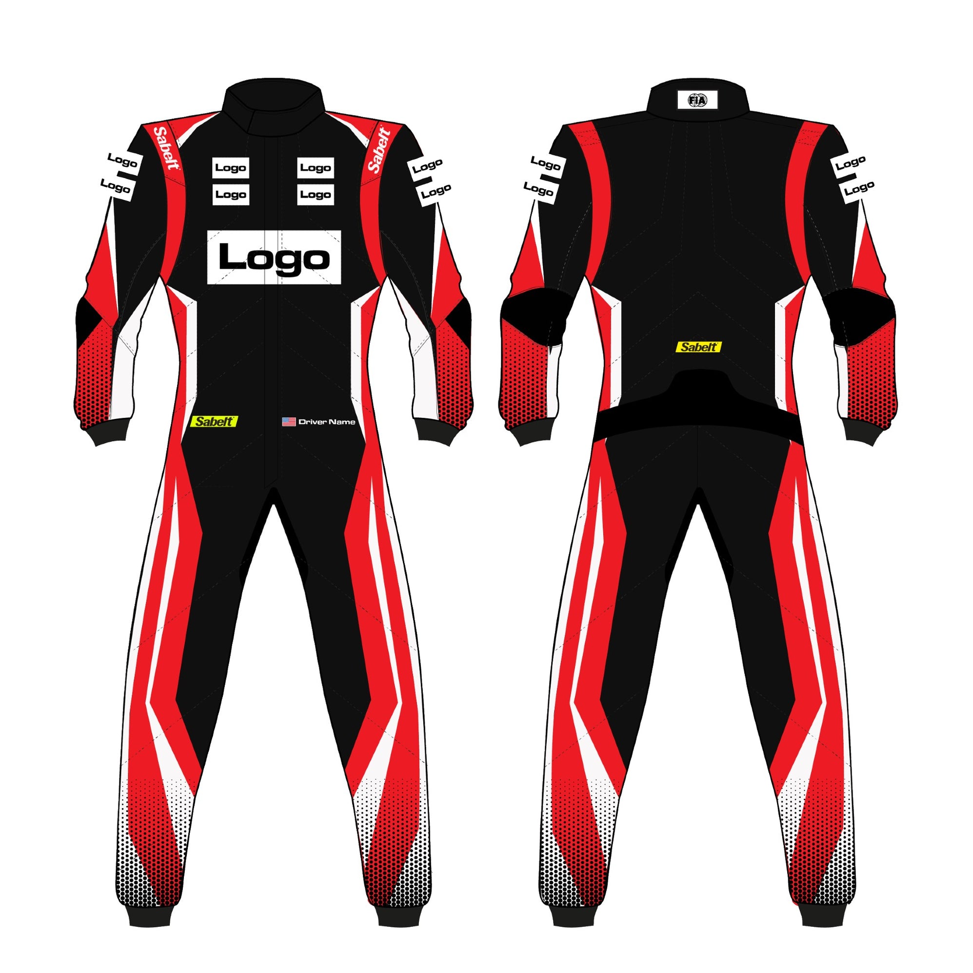 Sabelt TS10 Sublimated Custom Race Suit, Customfitted Fast Racer — FAST RACER