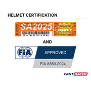 Certification of Bell RS7 PRO Racing Helmet Snell - SA2025 / FIA at FAST RACER