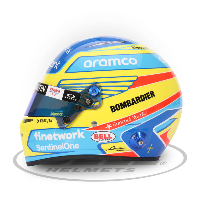 Bell 1:2 Scale F1 Mini Helmet Fernando Alonso 2023 Aston Martin - Fast Racer
