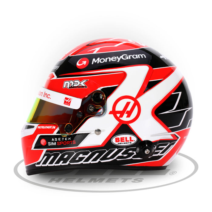Bell 1:2 Scale Mini Helmet Kevin Magnussen 2023 - Hasas F1 Formula 1 Team - Right - Fast Racer