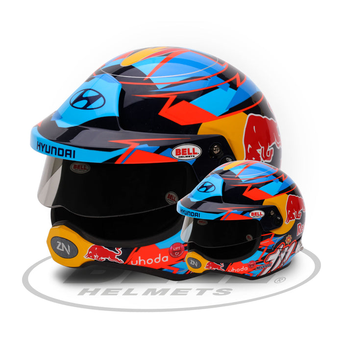 Bell 1:2 Scale Mini Helmet Thierry Neuville 2023 - Normal vs Halft Size - Fast Racer