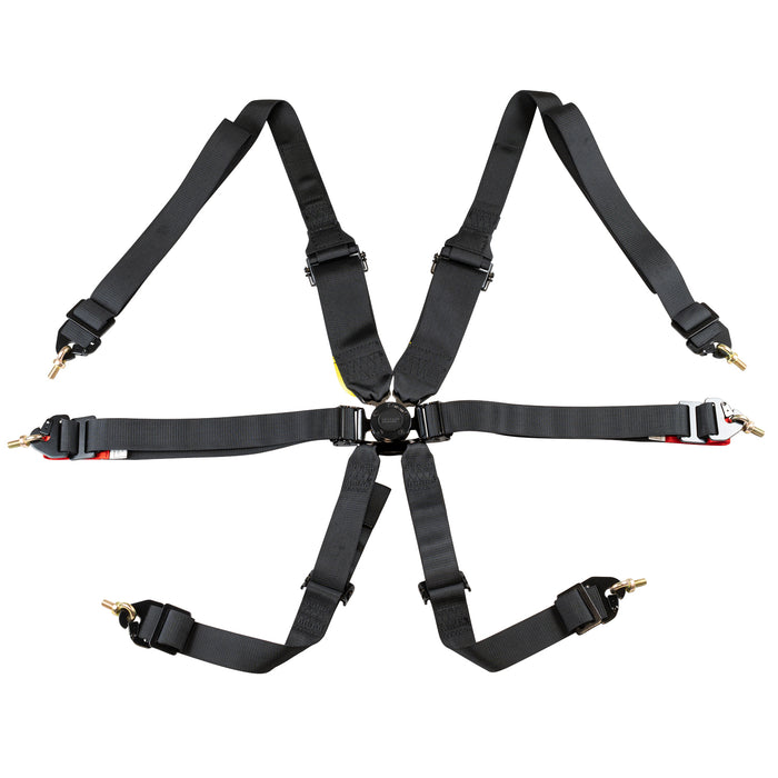 Zamp 6 Point Racing Harness 3"/2" Pull-Down/Pull-Out FIA 8853-2016 - Back - Fast Racer