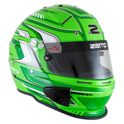 Right view of the Zamp RZ-70S Graphic Racing Helmet - Snell SA2025 in Green color at FAST RACER.