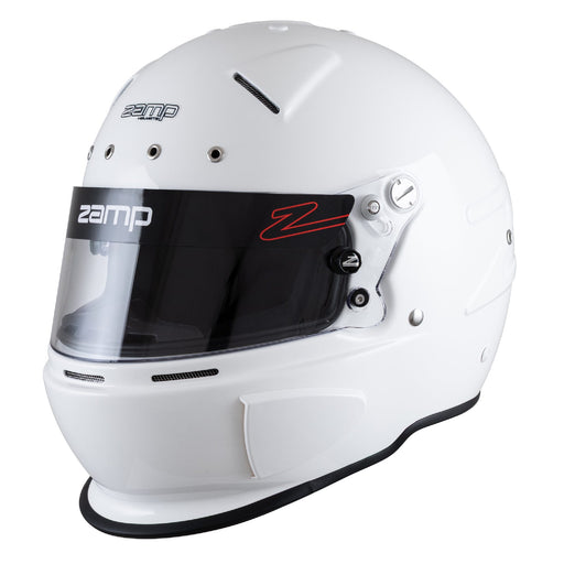 Main view of the Zamp RZ-70S Racing Helmet SA2025 in Gloss white color at FAST RACER