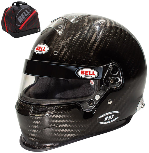 Bell RS7 Carbon Dubkbill Helmet - Custom Interior Colors - Fee Bell Victory R.1 Helmet Bag - Auto Racing Helmet - Fast Racer