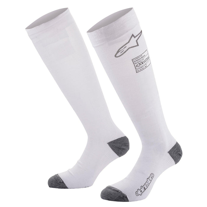 Alpinestars ZX V3 Socks - Racing Underwear - White - Fast Racer
