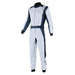 Alpinestars 2022 GP PRO COMP V2 FIA Racing Suit - Silver/Blue/Asphalt Dark - Front - Fast Racer