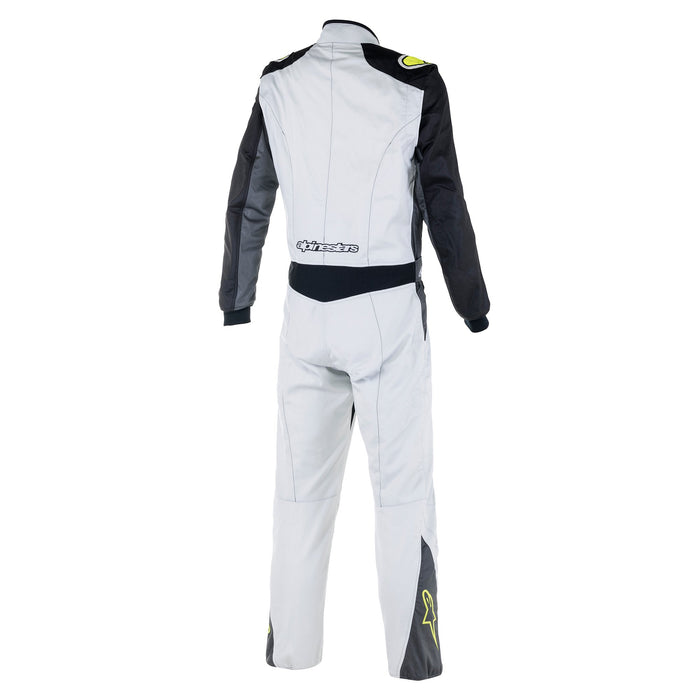 Alpinestars 2022 ATOM SFI Bootcut Racing Suit - Silver/Anthracite/Yellow Fluo - Back - Fast Racer
