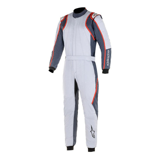 Alpinestars GP RACE V2 Racing Suit - Silver/Asphalt/Red - Front - Fast Racer