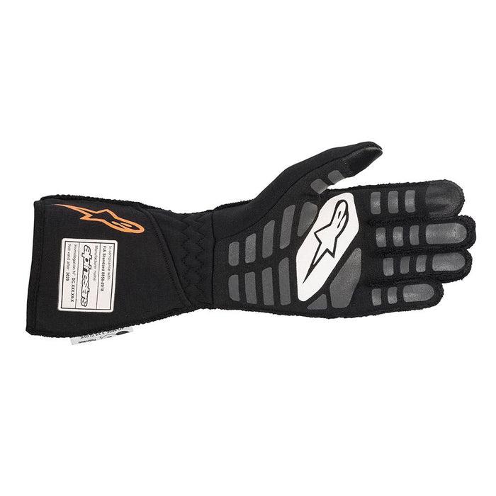 Alpinestars TECH-1 ZX V2 Racing Gloves - Black / Fluo Orange Back - Fast Racer