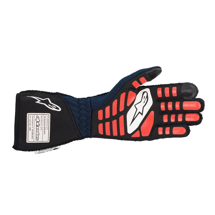 Alpinestars TECH-1 ZX V2 Racing Gloves - Blue / Black / Fluo Orange Back - Fast Racer
