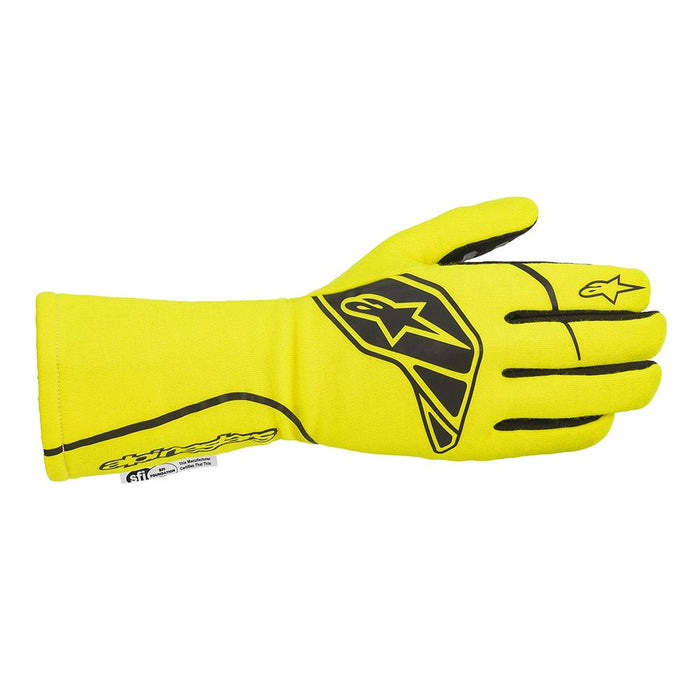 Alpinestars Tech-1 Race Start V2 Racing Gloves - Yellow Flue / Black Front - Fast Racer