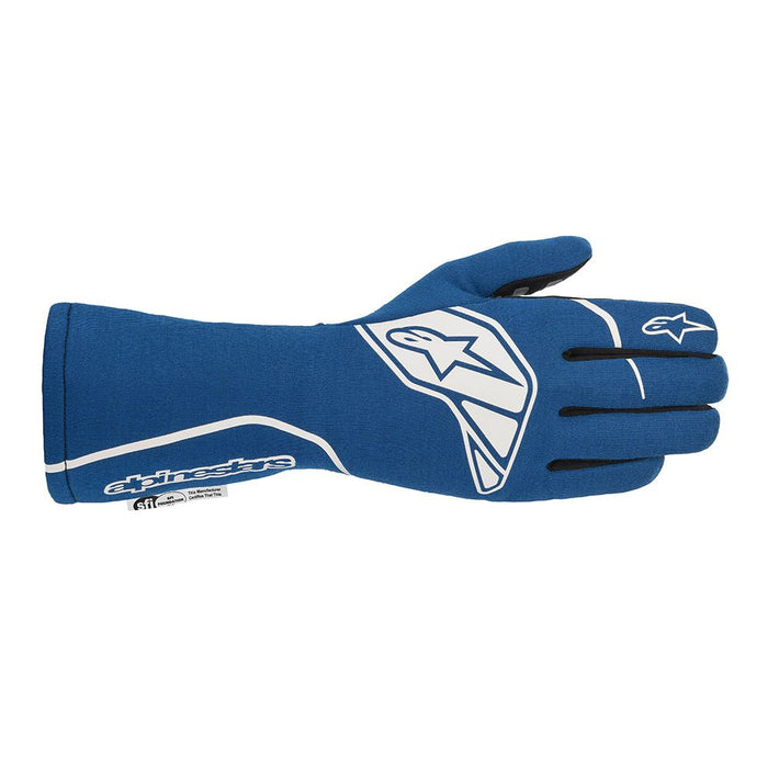 Alpinestars Tech-1 Race Start V2 Racing Gloves - Blue / White Front - Fast Racer