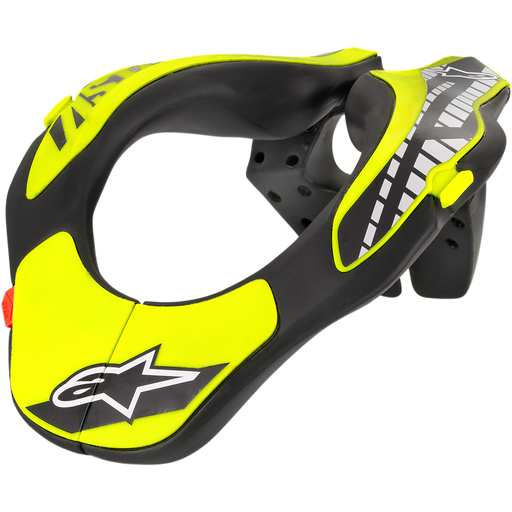 Alpinestars Youth Neck Support - Front - Black / Yellow - Fast Racer