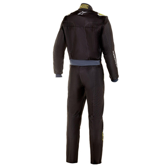 Alpinestars STRATOS Bootcut Racing Suit - Black/Green Lime - Back - Fast Racer