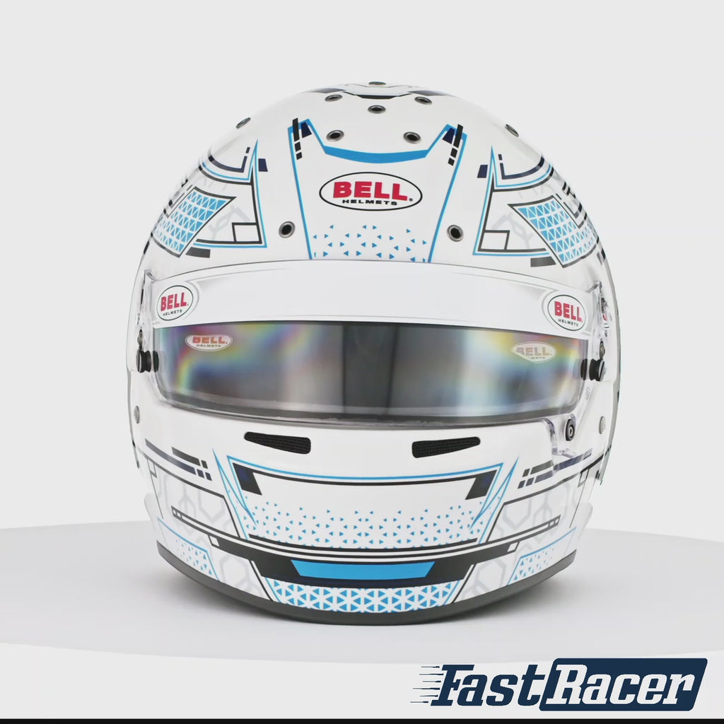 Buy Bell RS7-K Kart Racing Helmet - Snell K-2020 - Stamina White-Blue - Fast Racer